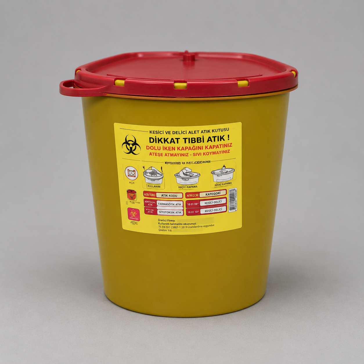 Tıbbi Atık Kovası 1,3 Lt