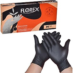 Siyah Florex Eldiven Pudrasız